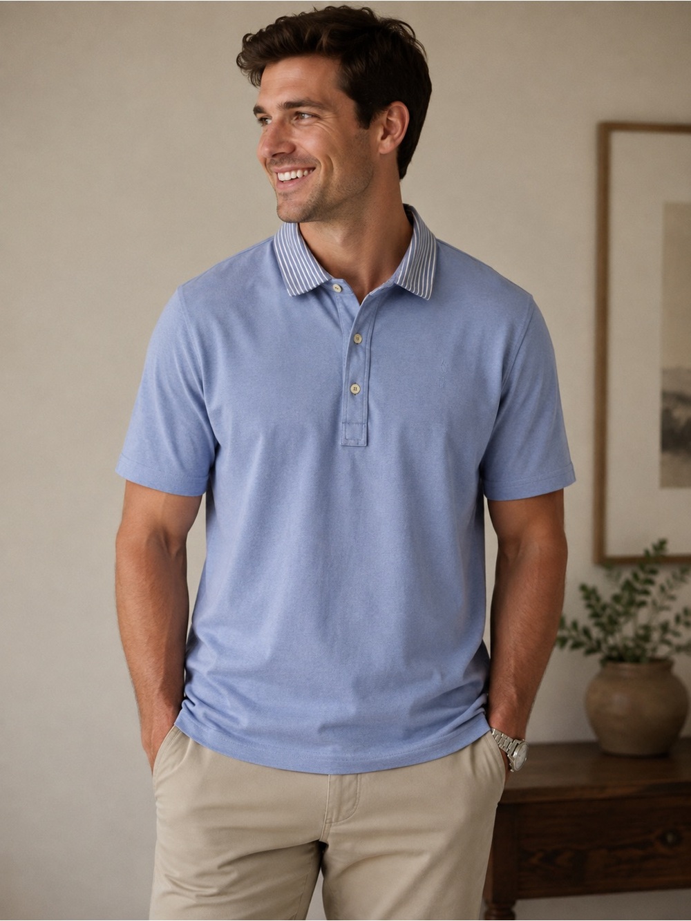 Mens NWT Ralph Lauren Polo Golf Pro Fit Shirt Large Blue